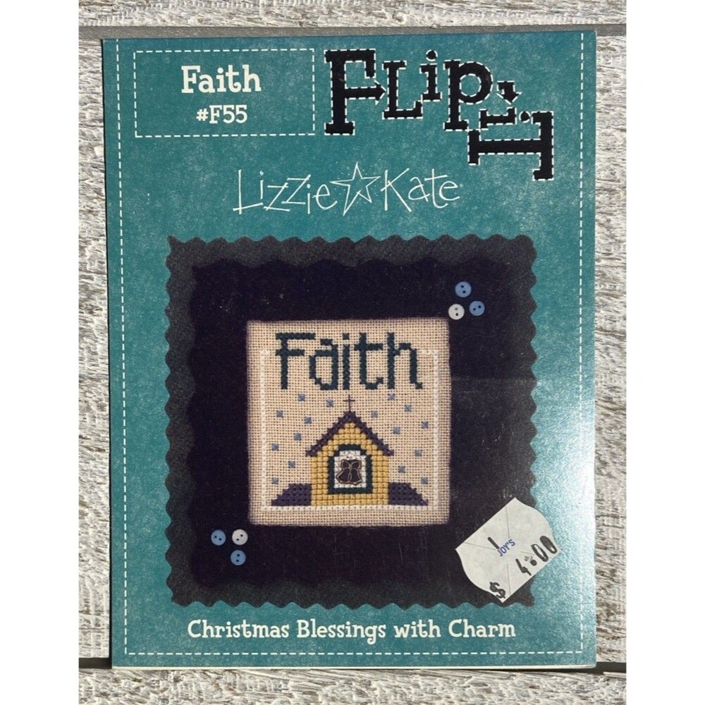 Cross Stitch Chart - Lizzie Kate - Flip It - Faith